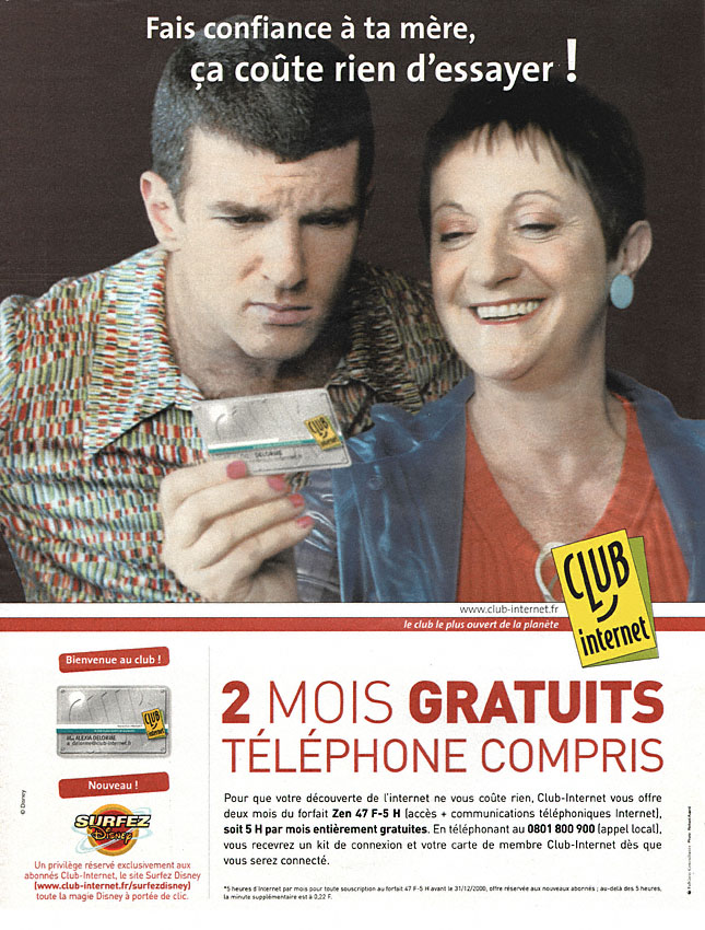 Publicité Club Internet 2000